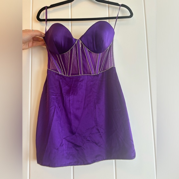 Retrofete Purple Strapless Prom Dress - Picture 8 of 15